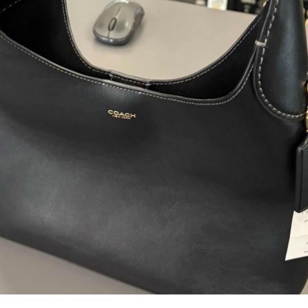 Coach Black Leather Shoulder Bag